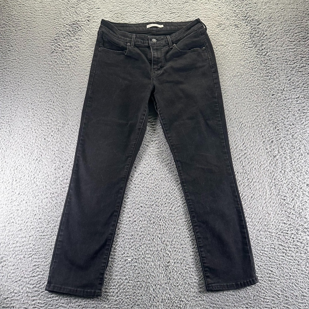 Levi's Jeans Womens 12 Black Cotton Denim‎ Skinny Leg Classic Mid Rise Stretch